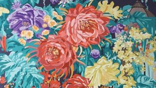 Mughal Garden Navy-Paprika W6958-01